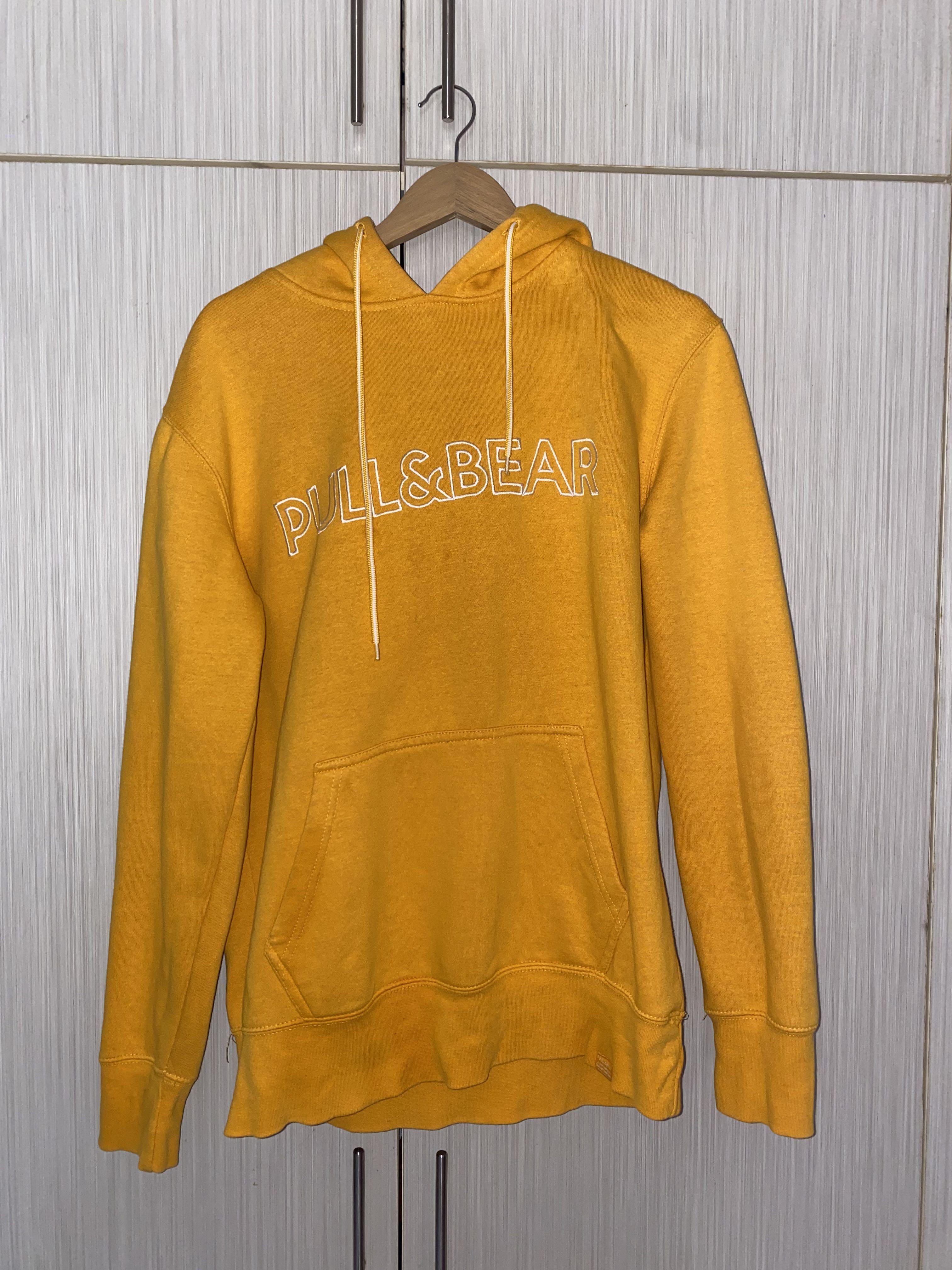 Yellow pull and bear hoodie online