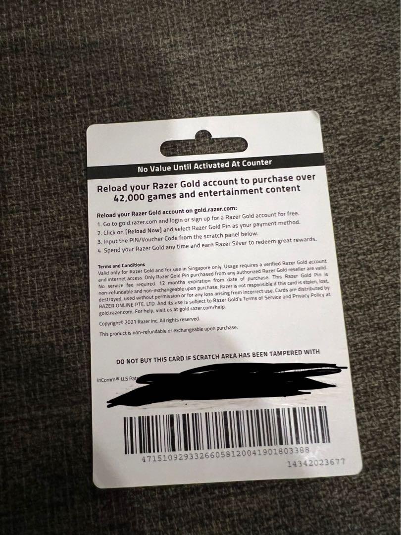 Razer Gift Card 80$, Tickets & Vouchers, Vouchers On Carousell