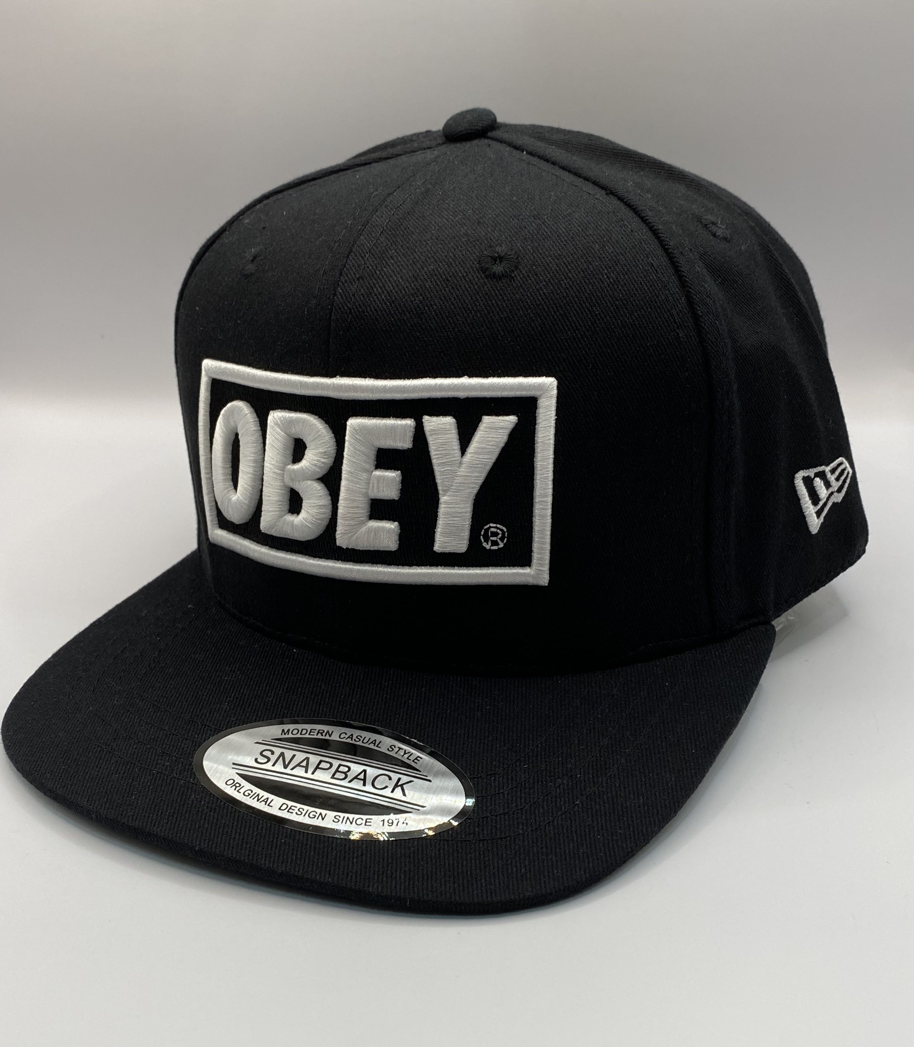 Ready Stock! New Era Obey White Box Logo Snapback Cap