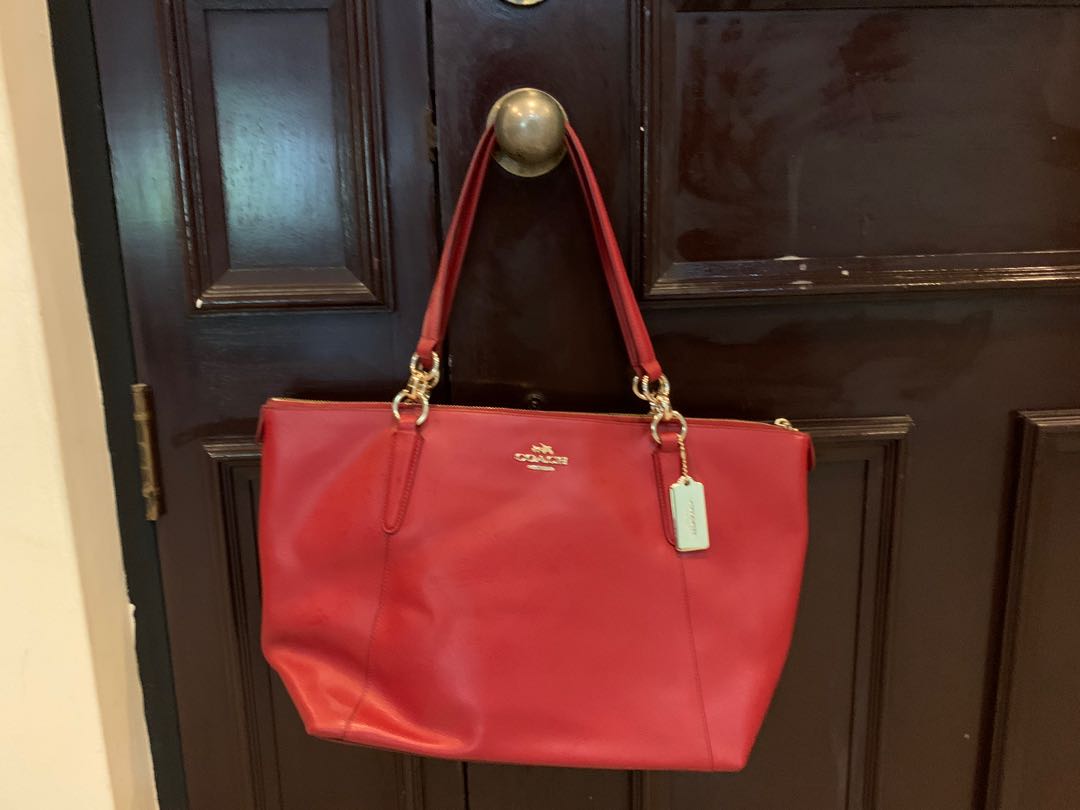 Red coach bag sale