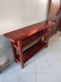 Red Wooden Console table