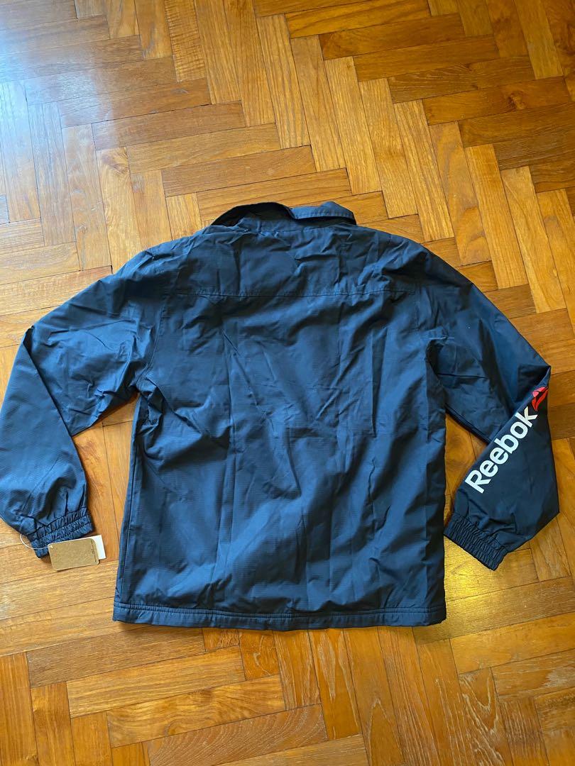 Reebok fleece lined windbreaker best sale