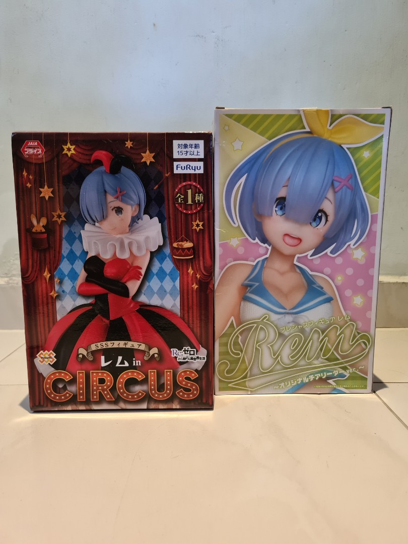 ReZero Rem in Circus + Rem Cheerleader Ver., Hobbies & Toys, Toys ...