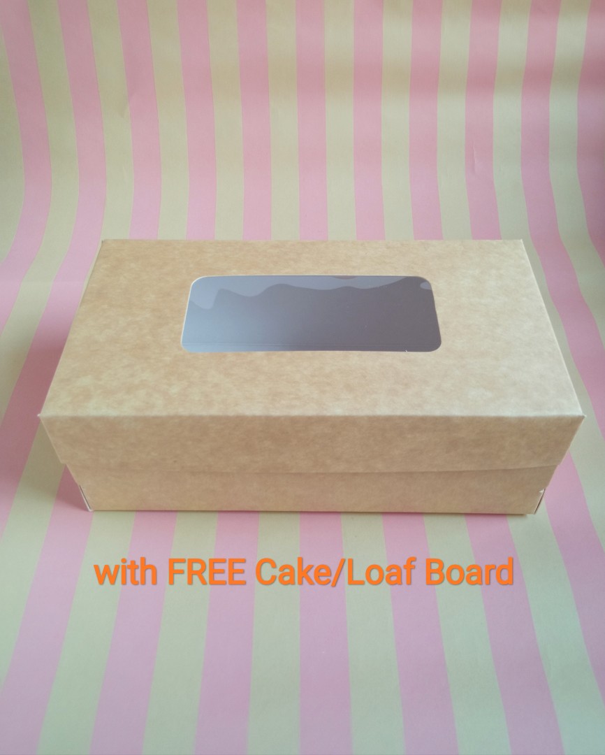 Cake Loaf Box KRAFT, Furniture & Home Living, Kitchenware & Tableware