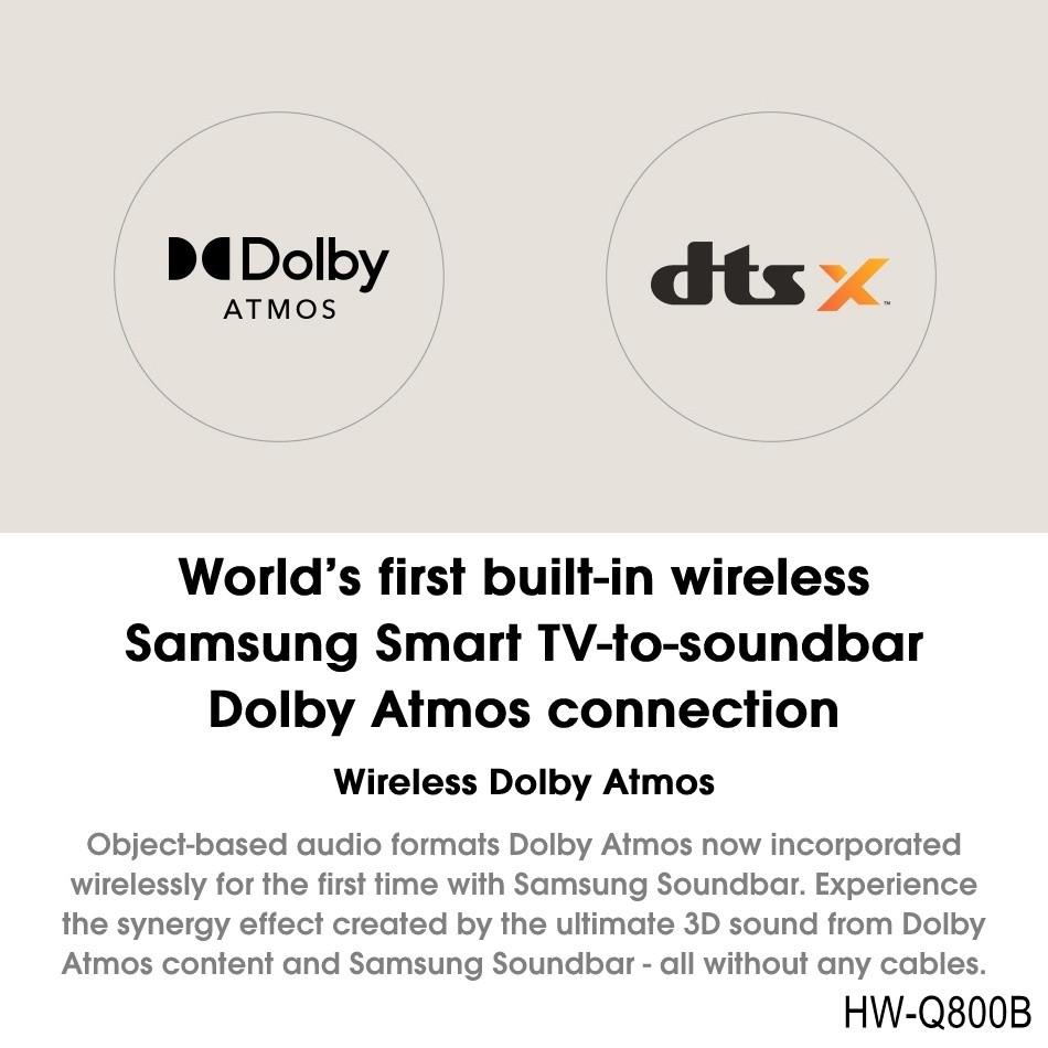 Samsung Q800B 5.1.2 Soundbar (Rear Speaker can addon) 2022 model