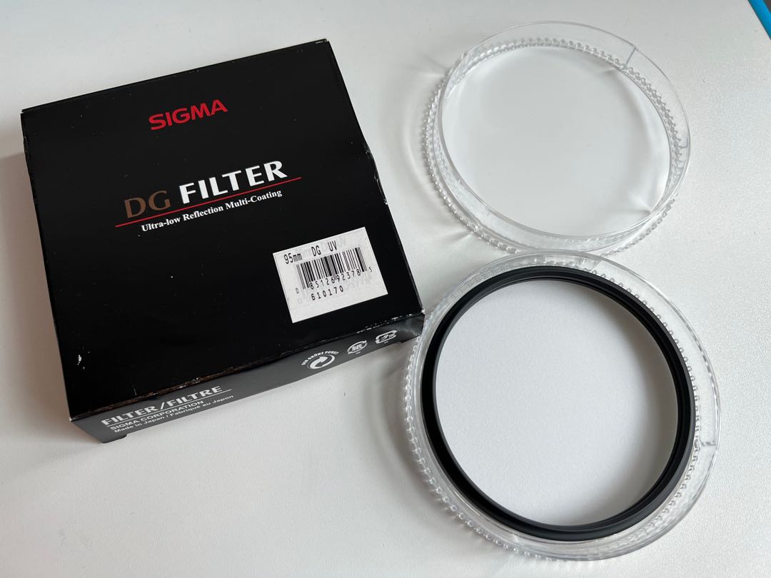 Sigma DG UV Filter 95mm, 攝影器材, 鏡頭及裝備- Carousell
