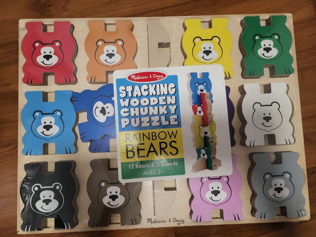 Melissa and doug stacking wooden best sale chunky puzzle