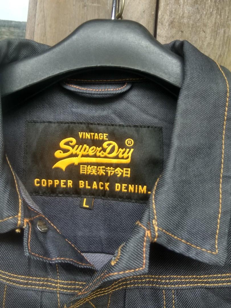 superdry copper black denim jacket