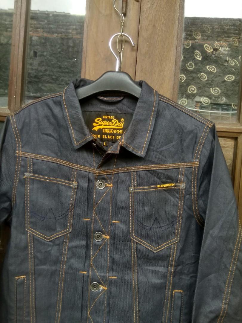 Superdry copper black denim jacket cheap