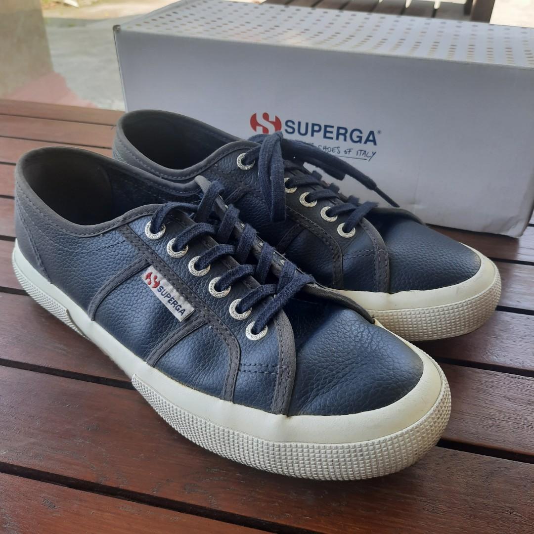 Superga Cotu Leather Original Resmi Zalora Fesyen Pria Sepatu