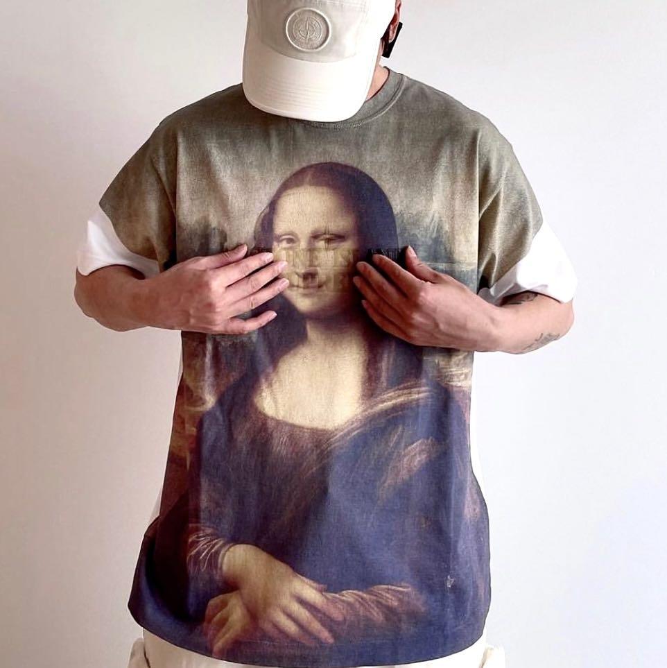 Supreme Stone Island Mona Lisa, 男裝, 上身及套裝, T-shirt、恤衫