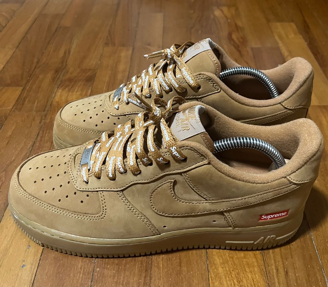 Supreme x Nike Air Force 1 Low Wheat Leak