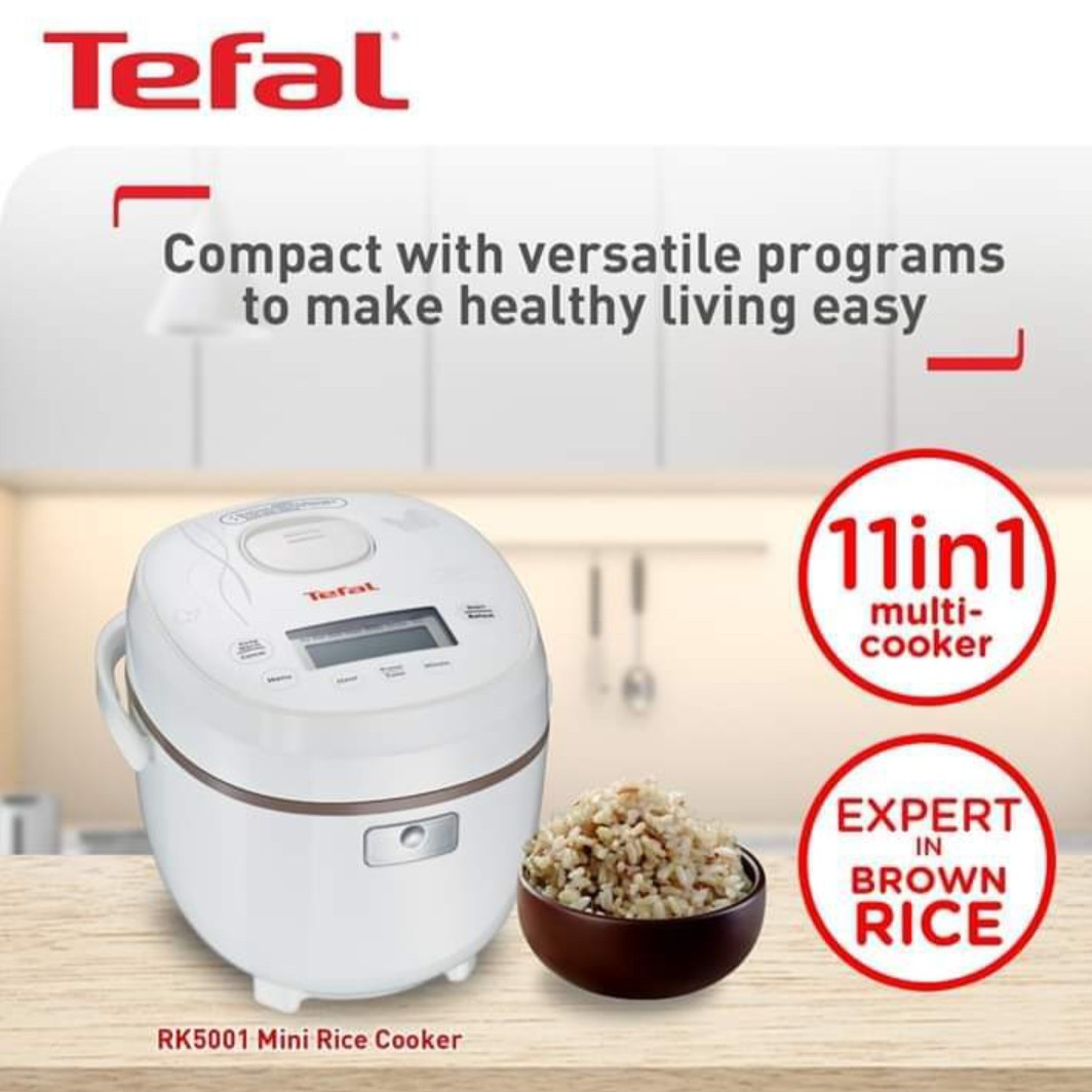 TEFAL DIGITAL MINI RICE COOKER RK5001 brown rice expert 11 cooking functions with instant noodle