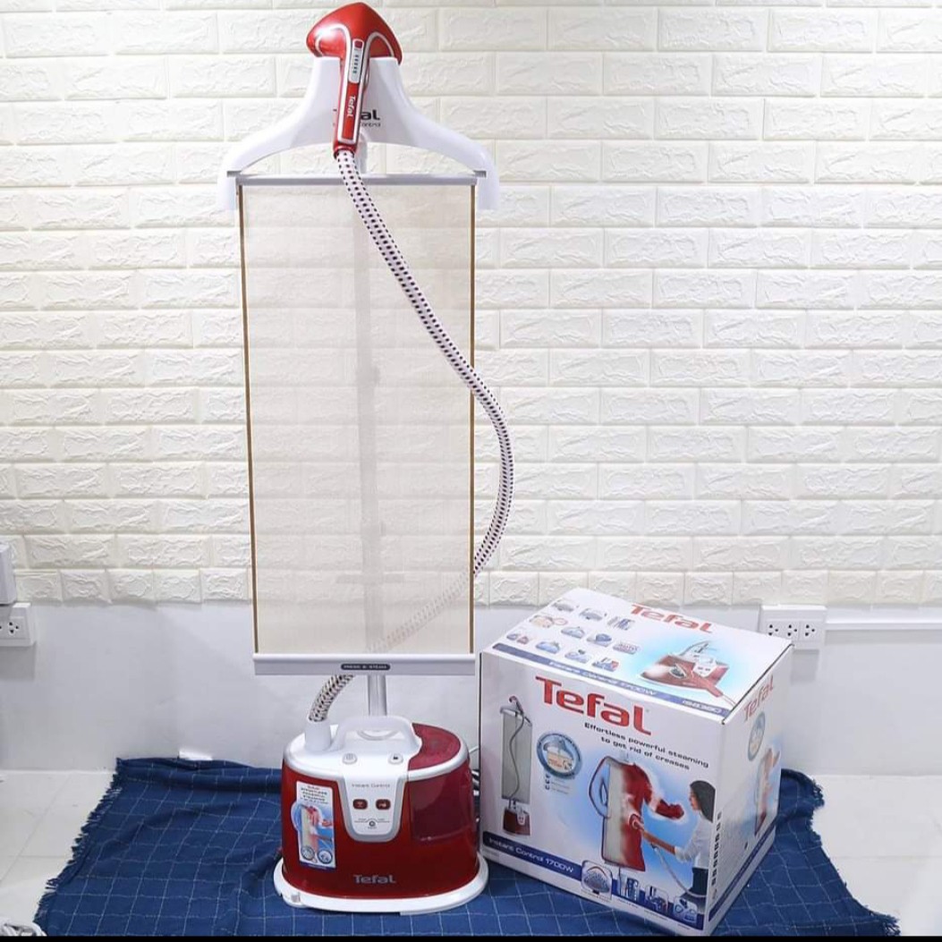 TEFAL INSTANT CONTROL GARMENT CLOTHES STEAMER WITH IRONING BOARD CLOTH