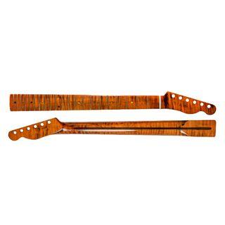 Tiger Flamed Roasted Maple Telecaster Neck