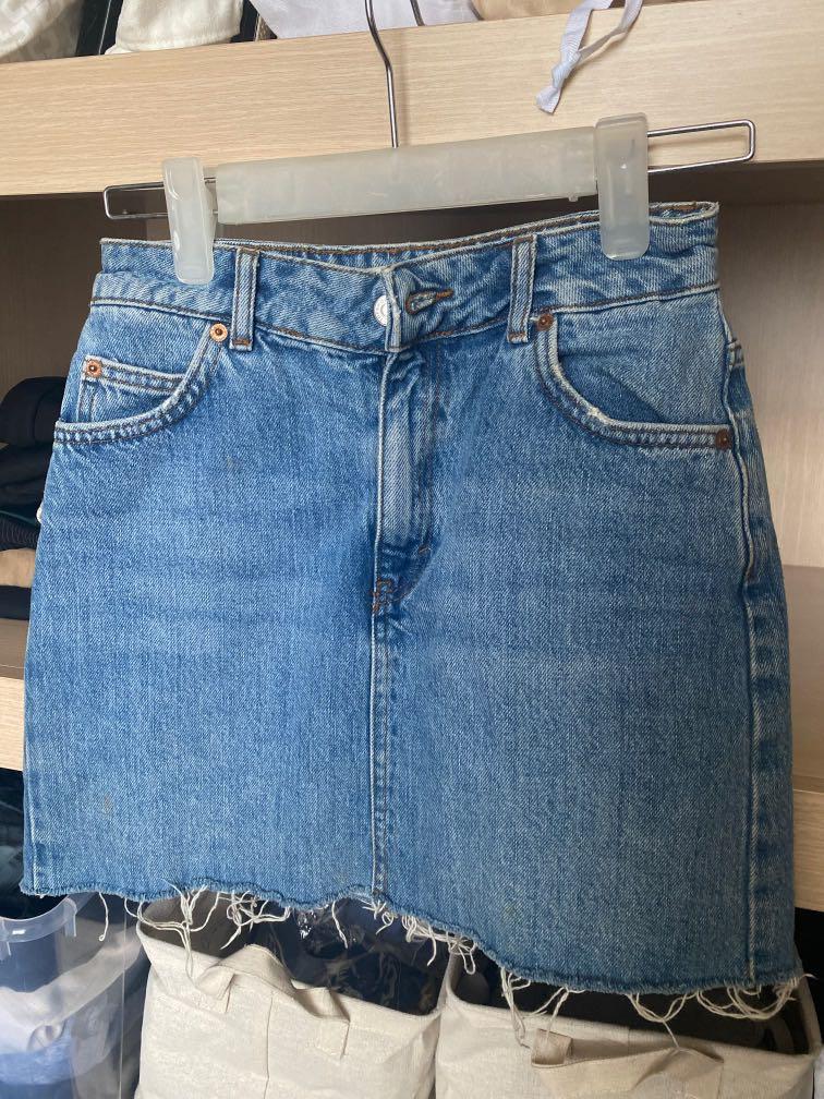 Topshop Mini Denim Skirt, Fesyen Wanita 