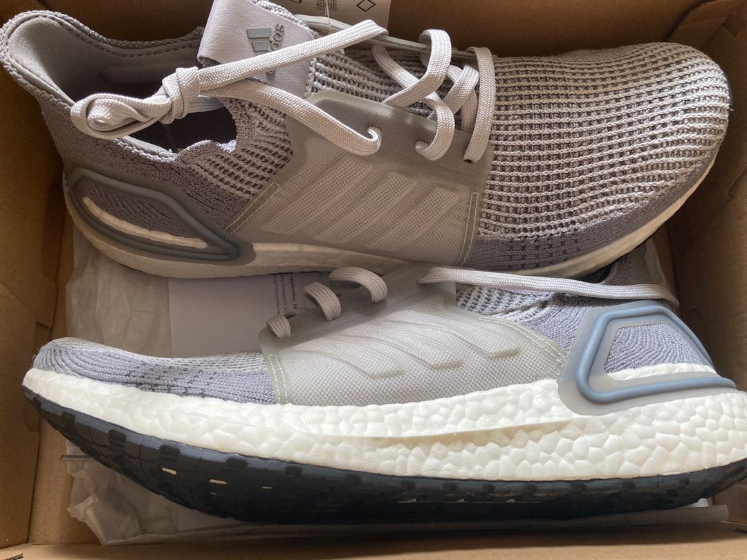 Ultra boost 19 clearance white white grey two