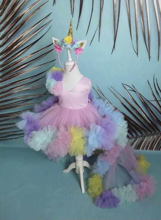 Unicorn dress discount first birthday