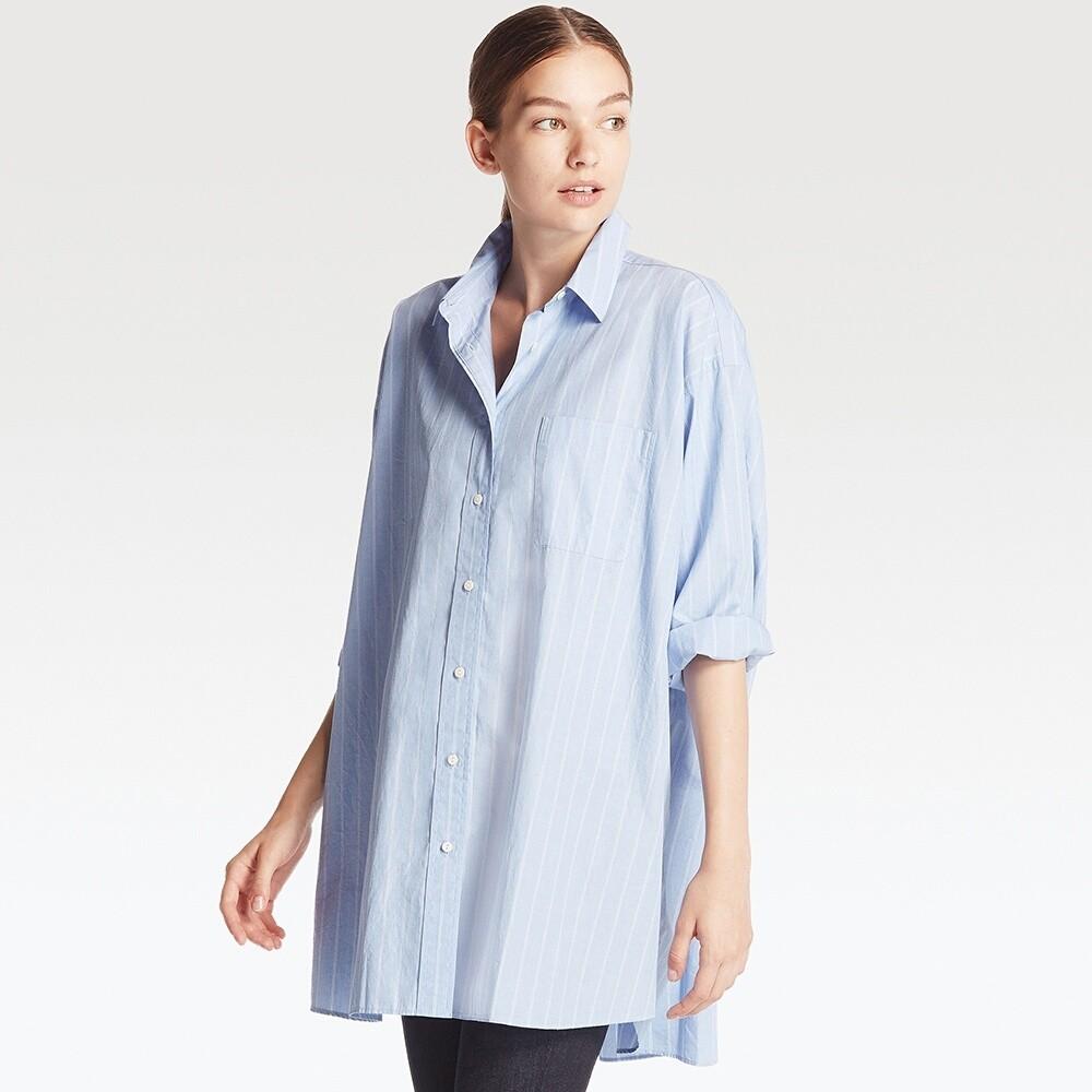 Uniqlo oversized hotsell shirt womens