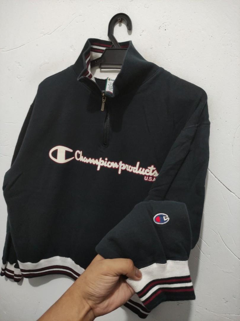 Champion vintage half zip top