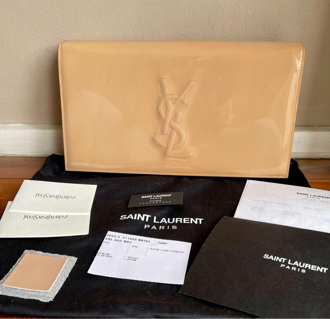 Saint laurent nude clutch outlet