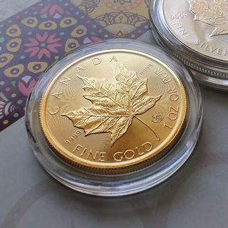 1-oz Canada Maple Leaf 999.9 Gold Coin BU