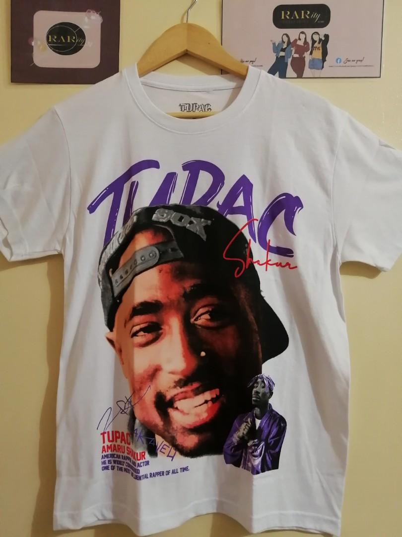 2pac white deals t shirt