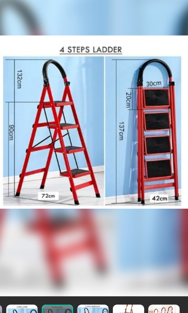 4step Red Ladder, Furniture & Home Living, Home Improvement ...