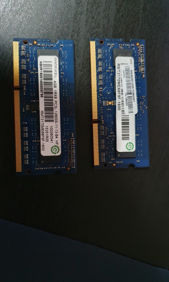 8GB ram cards for laptop, Computers & Tech, Laptops & Notebooks on