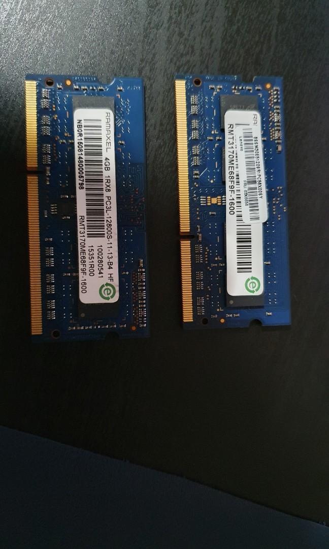 8GB ram cards for laptop, Computers & Tech, Laptops & Notebooks on