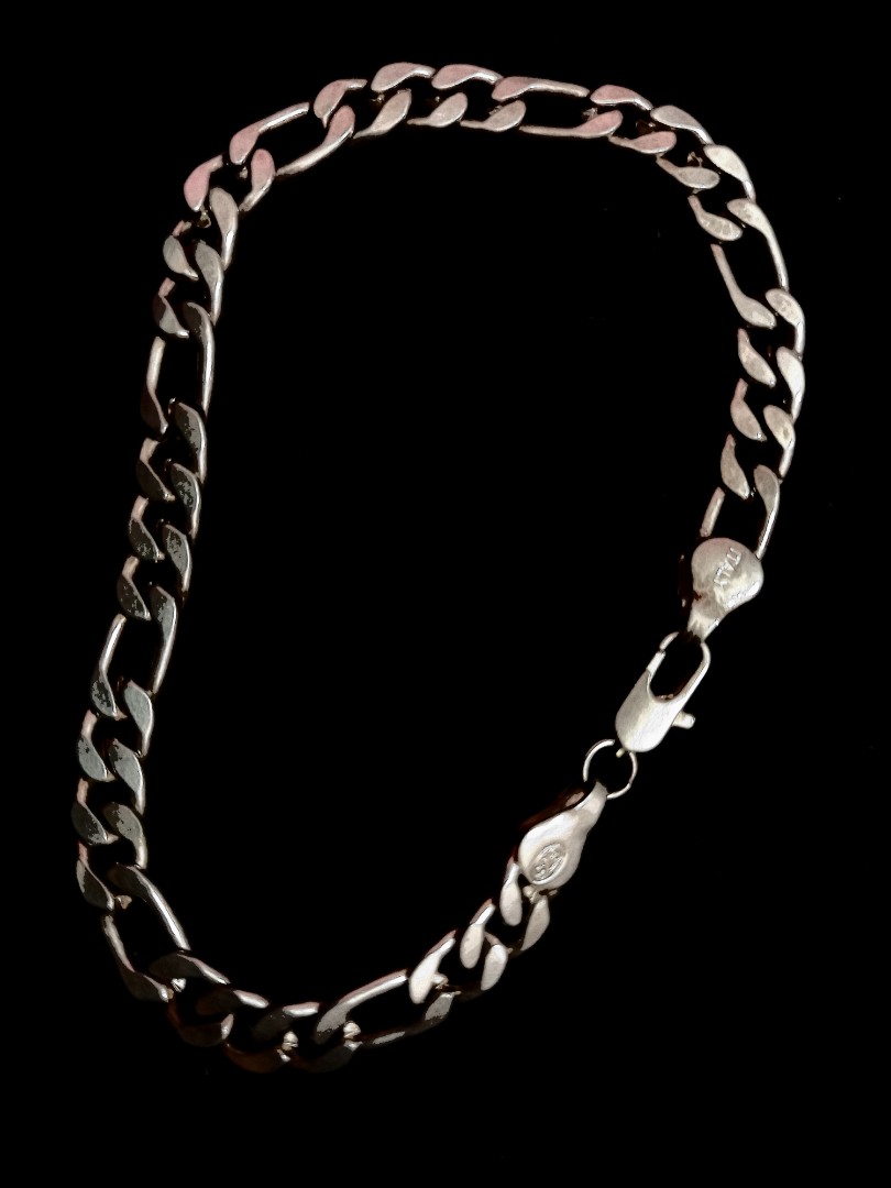 Vintage Sterling Twisted Herringbone Bracelet, 1980s Sterling Silver Wide  Chain Bracelet, 925 Italy Bracelet 7 1/2 Long, Vintage Jewelry