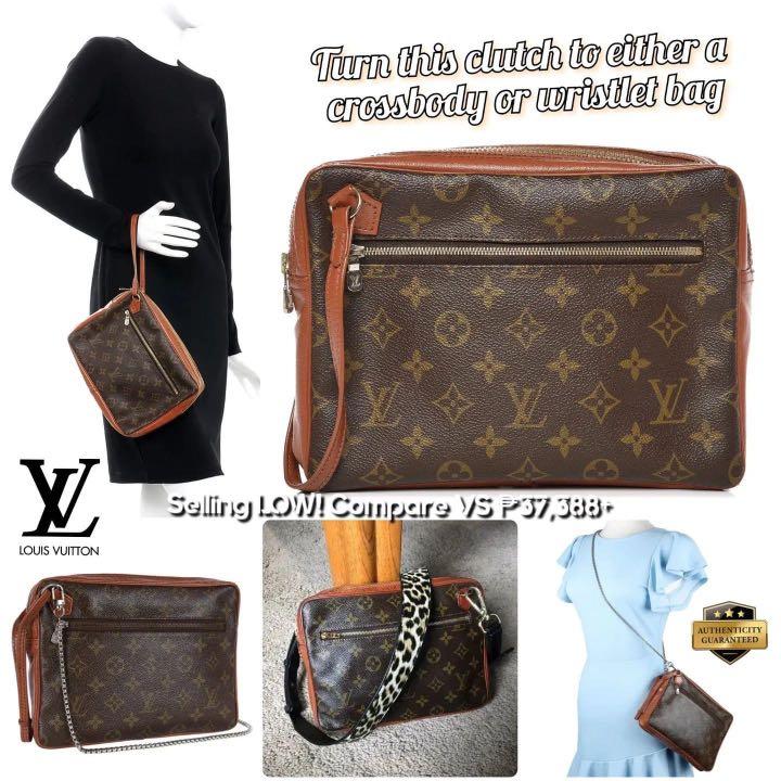 Louis Vuitton Authentic Monogram Pochette Sport Clutch Handbag 