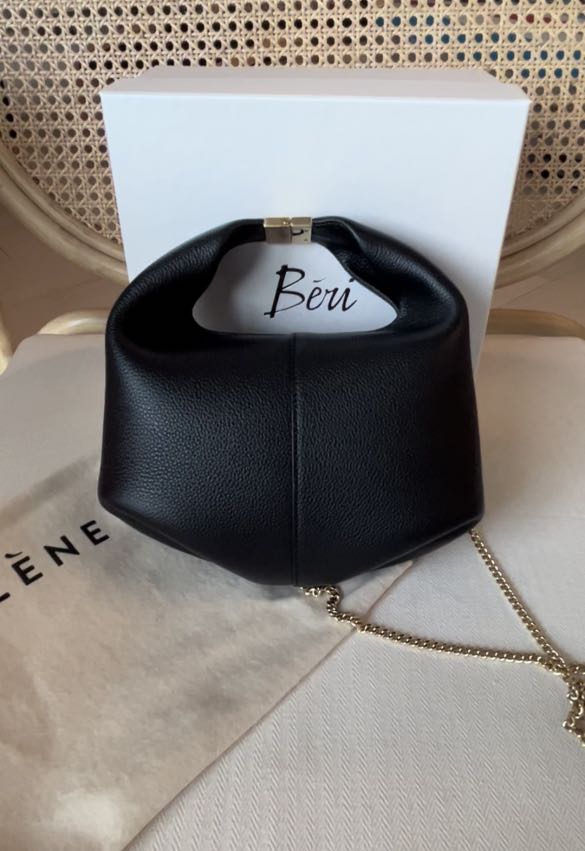 💯% Authentic Polene Beri Black with Chain, Luxury, Bags & Wallets ...