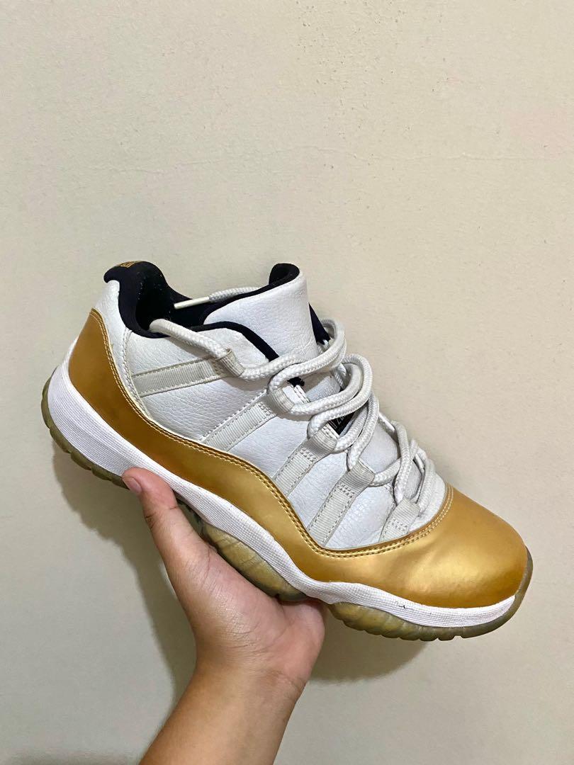 Jordan 11 gold and white deals