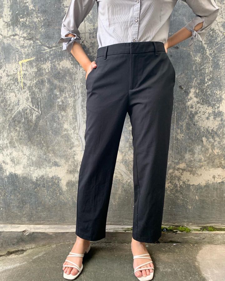 Ankle pants uniqlo celana bahan celana 