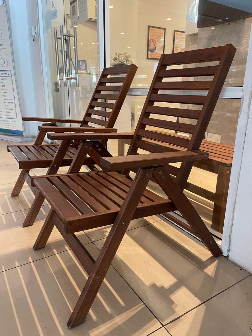 Applaro Wooden Reclining Chair IKEA (1 unit), Furniture & Home Living