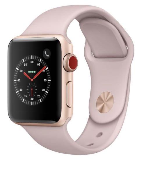 Apple Watch 3 (38 mm, Rose Gold), 手提電話, 智能穿戴裝置及智能手錶