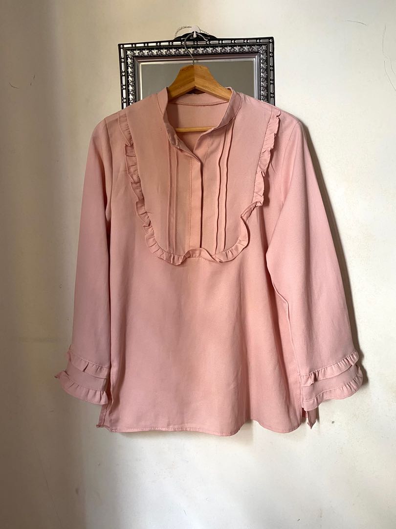 Baju ruffle top sales