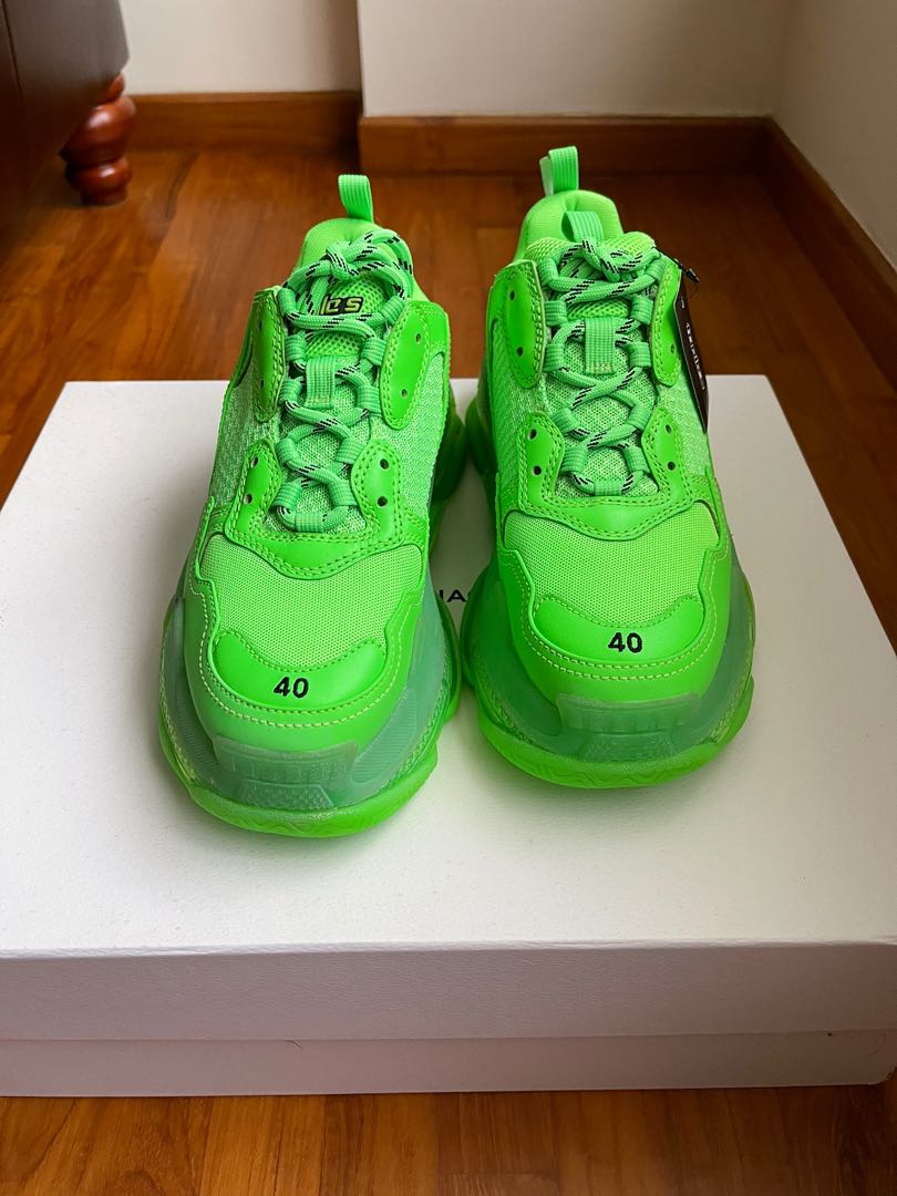 All green triple s sales