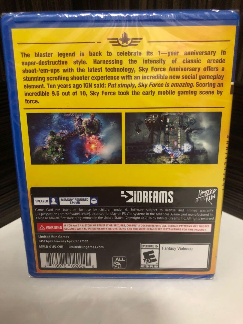 Brand New Sealed Sky Force Anniversary PS vita Video Gaming