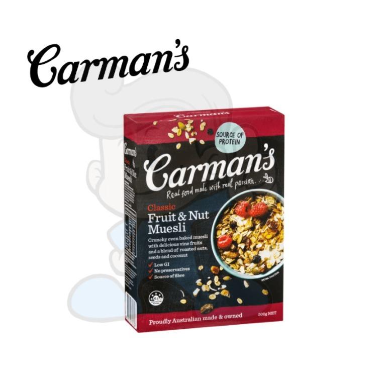 Carman's Classic Fruit and Nut Muesli 500g, Food & Drinks, Packaged