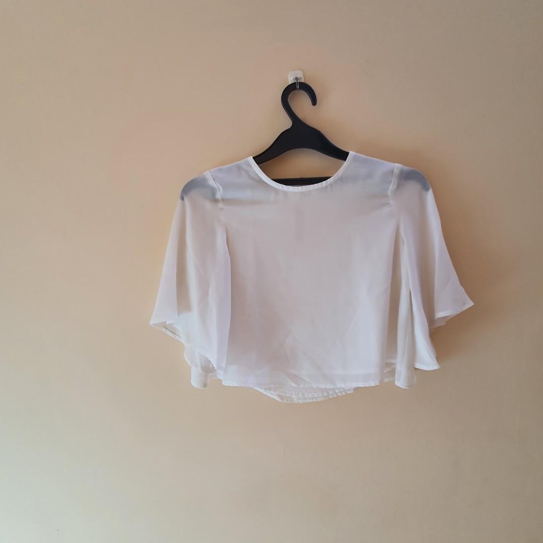Colorbox White Long Sleeve Blouse 