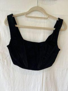 Daphale studios black crop top