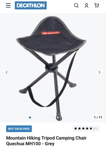 Decathlon sales tripod stool