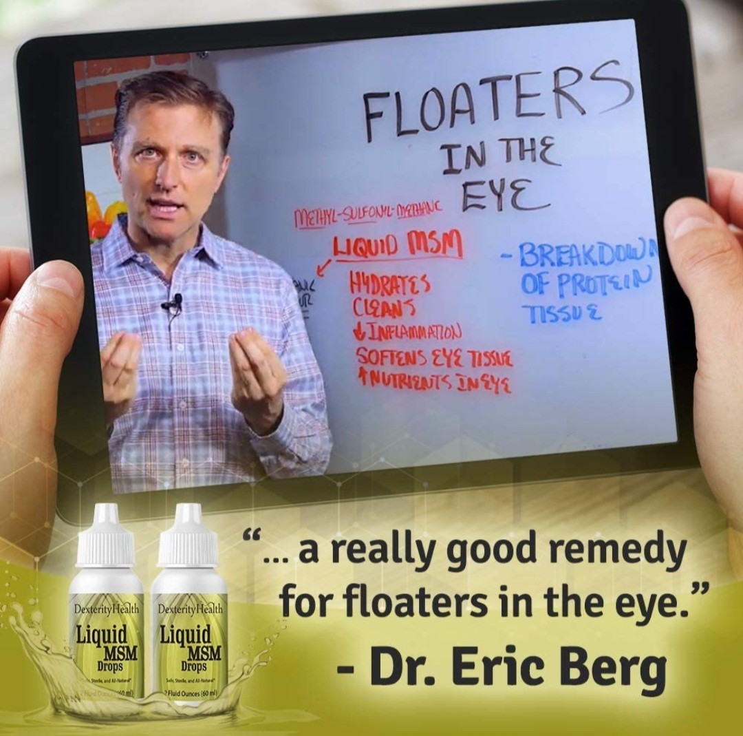 INSTOCK Dexterity Health Liquid MSM Drops 2 fl oz Eye Floaters, Health