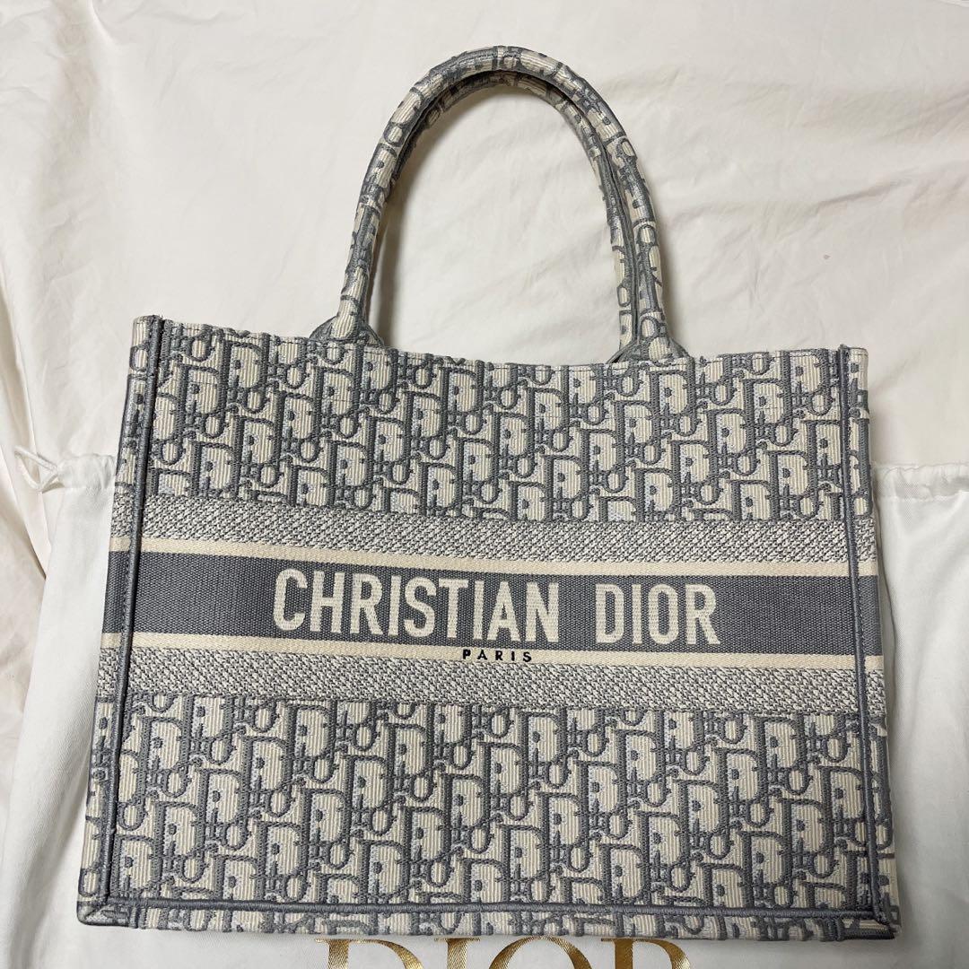 Mini Dior Book Tote Blue Dior Oblique Embroidery (22.5 x 15 x 6 cm)