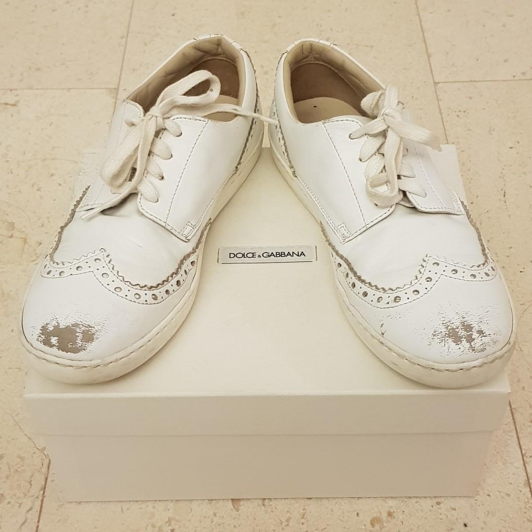 D&g cheap white shoes