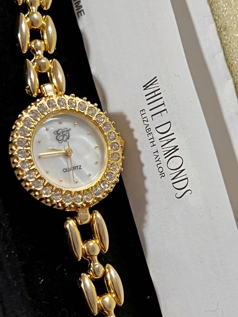 Elizabeth taylor white diamonds watch deals