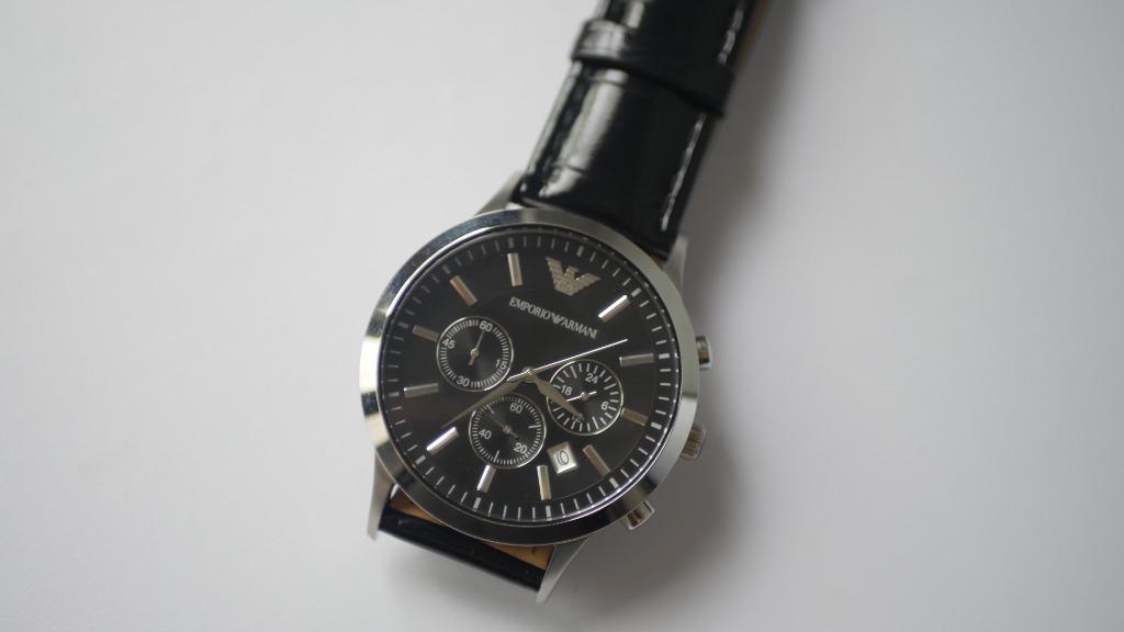 Emporio Armani Men s Stainless Steel Dress Watch with Quartz Movement
