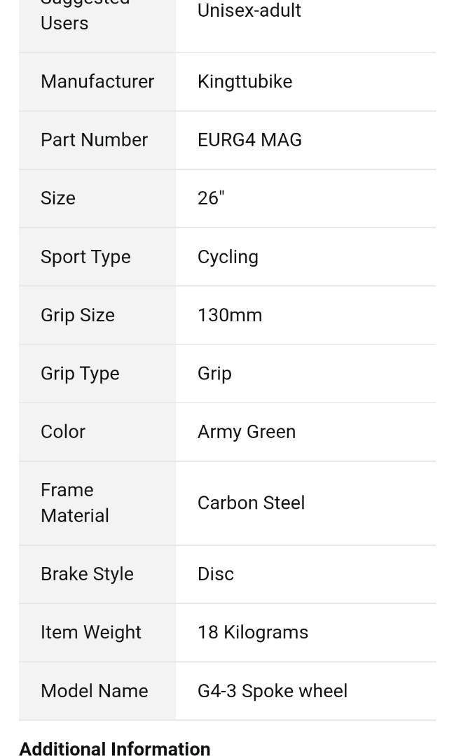 Eurobike shop size chart
